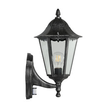 Eglo Navedo væglampe m/sensor sort/sølv